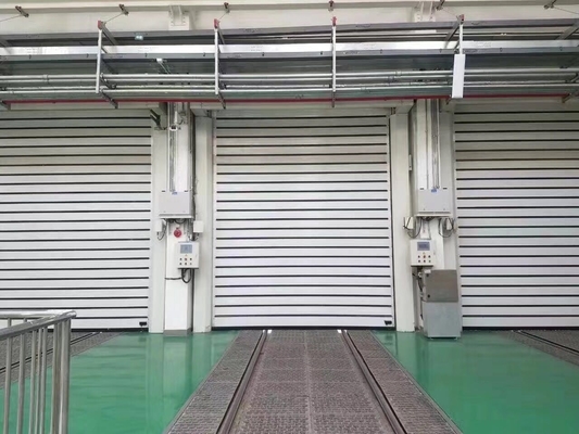 100W アルミ合金 高速 ロールアップ 急速 ローラー シャッター スパイラル セキュリティ ドア